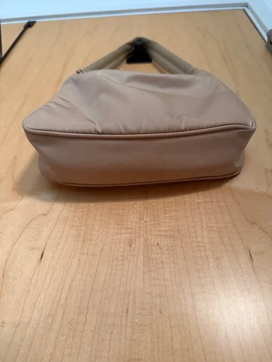 Prada Neutral Beige Nylon Shoulder Bag with Logo Tag - Picture 4 of 6